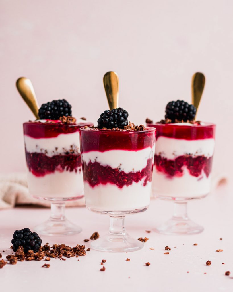 Yoghurt Parfait with raspberry compot
